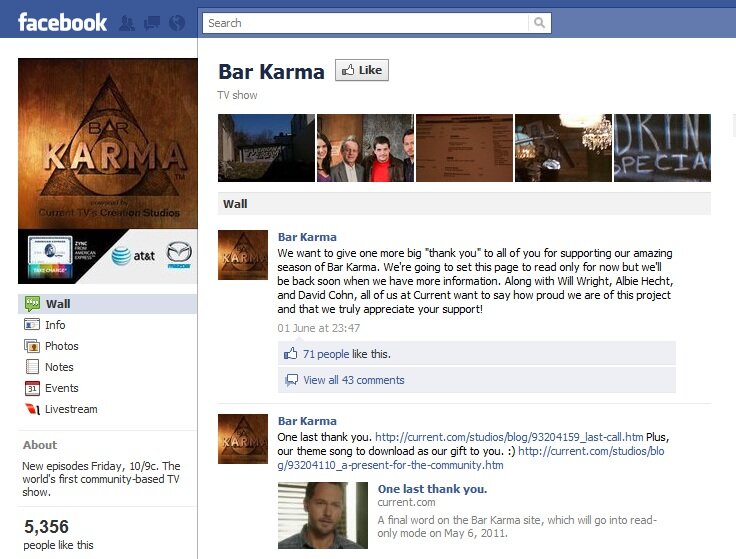 Bar Karma Facebook page